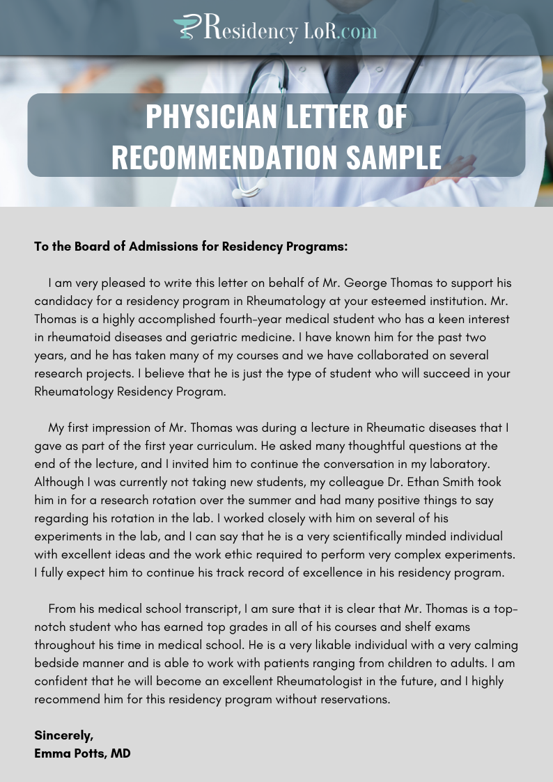 Writing A Great Letter Of Recommendation from www.residencylor.com