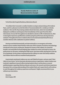 family medicine letter of recommendation fm residencies family letter of recommendation