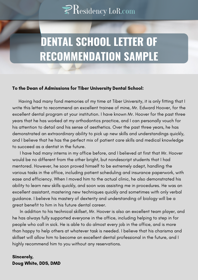 Sample Reference Letter For School Admission